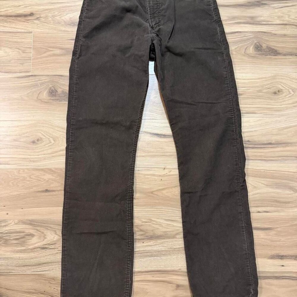 Vintage style 00s Levi's 505 brown corduroy regular fit pants Size 33x34